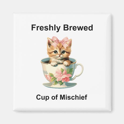 Whimsical Cat マグネット (正面)