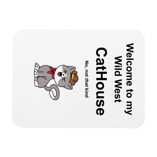 Whimsical Cat マグネット (横)