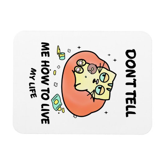 Whimsical Cat マグネット (横)