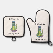 Whimsical Cat  鍋つかみ&鍋敷きセット (正面)