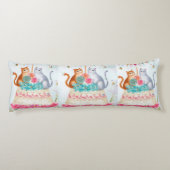 Whimsical Cat Birthday Celebration ボディピロー (裏面)