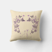 Whimsical Cat Butterfly クッション (裏面)