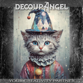 Whimsical Cat Decoupage 薄葉紙