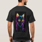 Whimsical Cat Dream  CollBasic Dark T-Shirt Tシャツ (裏面)