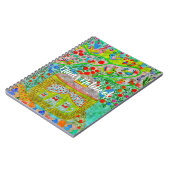 "Whimsical Cat Family & Enchanted Garden ノートブック (左側)