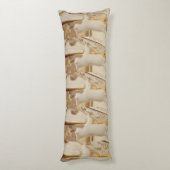 Whimsical Cat Harpist Body Pillow ボディピロー (裏面 (縦))