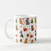 Whimsical Cat Lover's Cozy Christmas Mug コーヒーマグカップ (左)