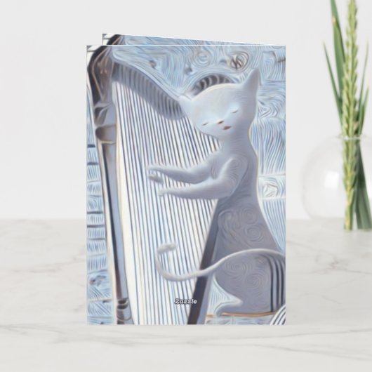 Whimsical Cat Music – Greeting Card カード (裏面)