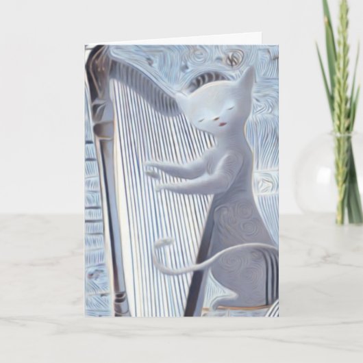 Whimsical Cat Music – Greeting Card カード (正面)