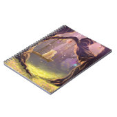 Whimsical Cat on a Swing Notebook ノートブック (左側)