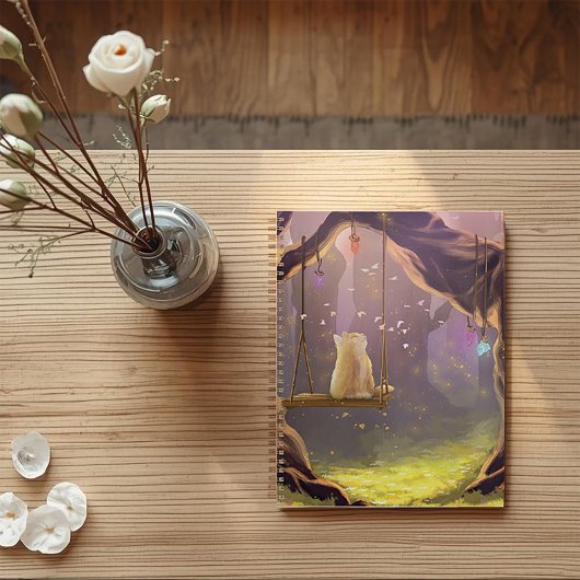 Whimsical Cat on a Swing Planner プランナー手帳