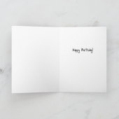 Whimsical Cats Big Eyes 40th Birthday Greeting カード (内部)