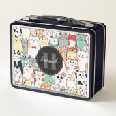 Whimsical Cats Metal Lunchbox メタルランチボックス (裏面)