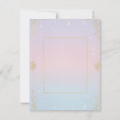 Whimsical Celestial Cat "Thank You" Card ノートカード (裏面)
