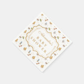 Whimsical Celestial Safari Baby Shower スタンダードカクテルナプキン (角)