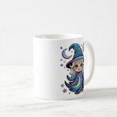 Whimsical Celestial Witch Magical Mug コーヒーマグカップ (正面右)