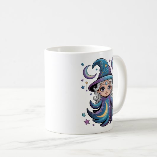 Whimsical Celestial Witch Magical Mug コーヒーマグカップ (正面右)