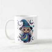 Whimsical Celestial Witch Magical Mug コーヒーマグカップ (左)