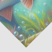 Whimsical Chalk-Pastel Trout Fish Decoupage  薄葉紙 (詳細)