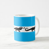 Whimsical Chameleon Design Turquoise Coffee Cup コーヒーマグカップ (正面右)