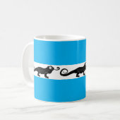 Whimsical Chameleon Design Turquoise Coffee Cup コーヒーマグカップ (正面左)
