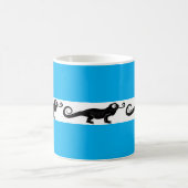 Whimsical Chameleon Design Turquoise Coffee Cup コーヒーマグカップ (中央)