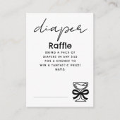 Whimsical Champagne Diaper Raffle Tickets エンクロージャーカード (正面)