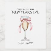Whimsical  Champagne New Year's Eve Party  ワインラベル (シングルラベル)