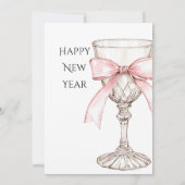 Whimsical  Champagne New Year's Eve Party  招待状 (裏面)