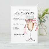 Whimsical  Champagne New Year's Eve Party  Invitat 招待状 (スタンド正面)