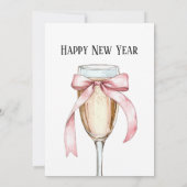 Whimsical  Champagne New Year's Eve Party  Invitat 招待状 (裏面)