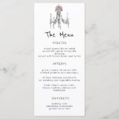 Whimsical Chandelier Dessert Cake Wedding Menu メニュー (正面)