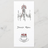 Whimsical Chandelier Dessert Cake Wedding Menu メニュー (裏面)