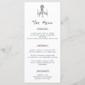 Whimsical Chandelier Dessert Cake Wedding Menu メニュー (正面)