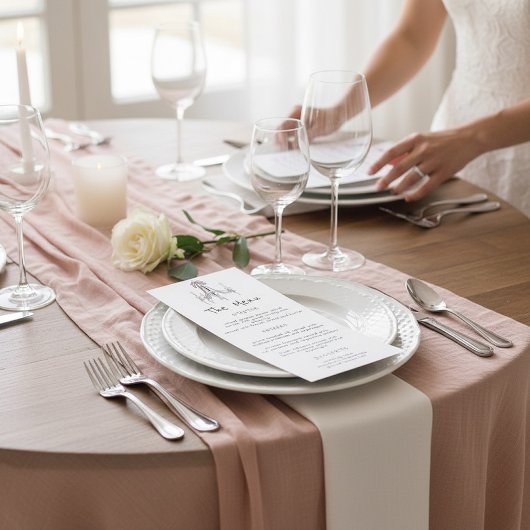 Whimsical Chandelier Dessert Cake Wedding Menu メニュー