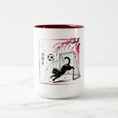 Whimsical Cherry Blossom Cat – Perfect for Sprorts ツートーンマグカップ (中央)