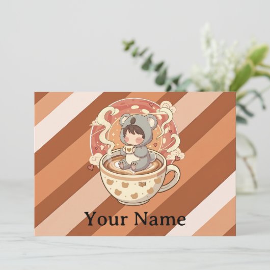 Whimsical Chibi Koala Adventure Greetin シーズンカード (スタンド正面)