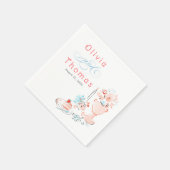 Whimsical Chic Elegant Hand Drawn Wedding スタンダードカクテルナプキン (角)