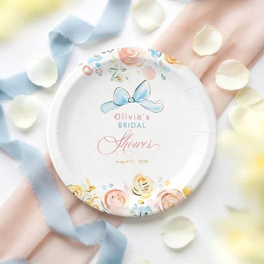  whimsical chic elegant  wedding shower ペーパープレート