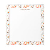 Whimsical Chickens Hens Cute Birds ノートパッド (正面)