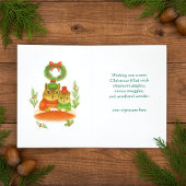 Whimsical  Chipmunk Christmas Greeting Card シーズンカード