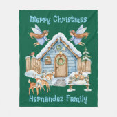 Whimsical Christmas フリースブランケット (正面)