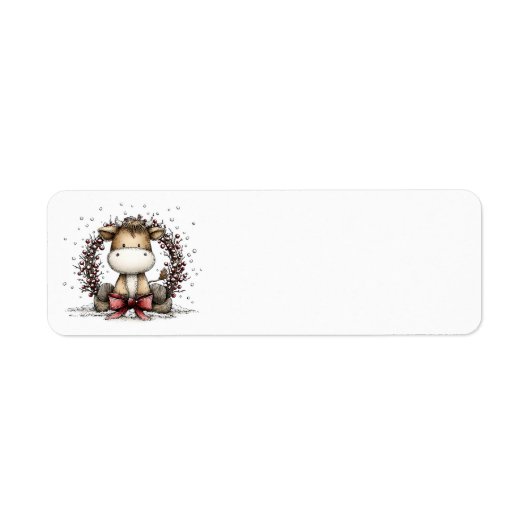 Whimsical Christmas Address Labels ラベル (正面)