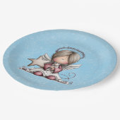 Whimsical Christmas Angel ペーパープレート (アングル)