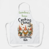 Whimsical Christmas Baking Gnomes エプロン (正面)