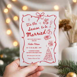 Whimsical Christmas Bridal Shower 招待状
