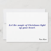 Whimsical Christmas Bunny Sleigh Ride シーズンカード (裏面)