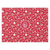 Whimsical Christmas Candy Cane テーブルクロス (正面(横))