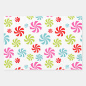 Whimsical Christmas Candy Patterns ラッピングペーパーシート (正面3)