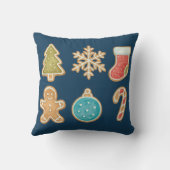 Whimsical Christmas Cookie Icons クッション (裏面)